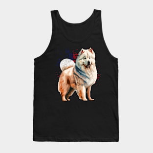 Frosty Fluffiness Samoyed Chronicles, Tee Triumph for Dog Lovers Tank Top